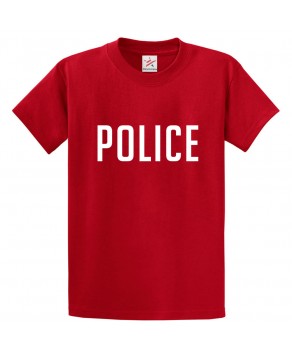 Police Classic Unisex Kids and Adults T-Shirt